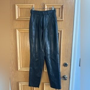 Vintage Liz Roberts Robert Elliott Black Leather Pants | Size 6 (modern 2)